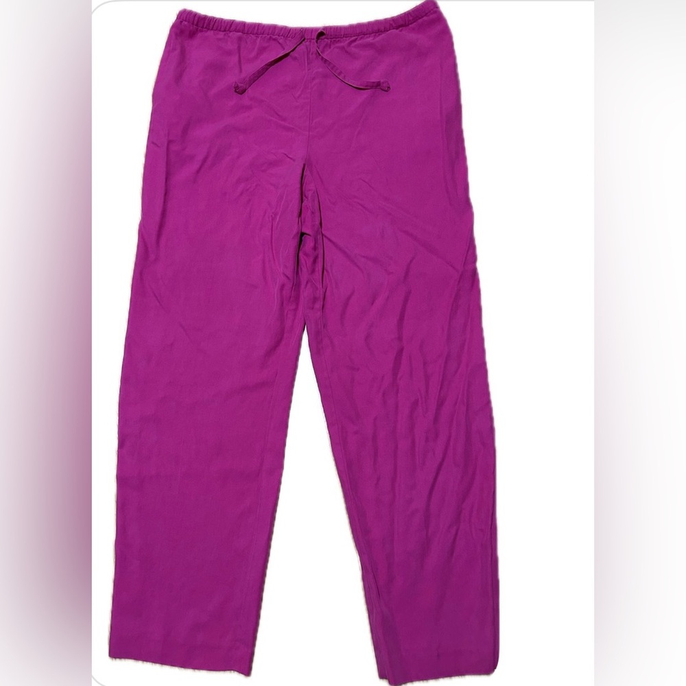 Real Clothes Saks Fifth Avenue Petite Silk Pants, M .